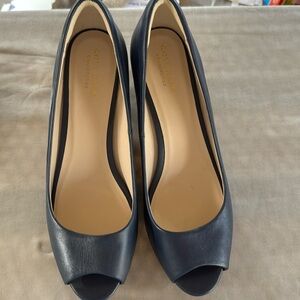 Cole Haan peep toe wedges not worn
